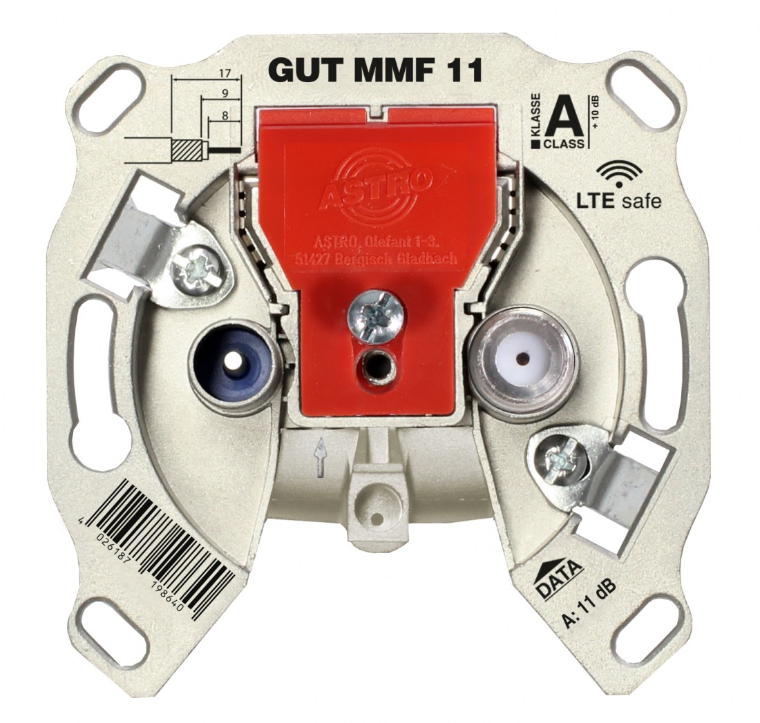 GUT MMF 11 Modem-Durchgangsdose, 2 Port, 5-1800MHz