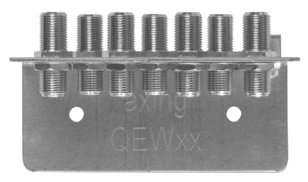 QEW 7-50 Erdungswinkelschiene 7-fach mit 7x Doppel-F-Buchse