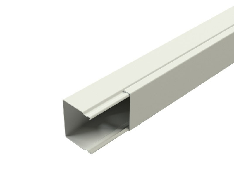 LLK 26.030 R LFK-Kanal Unterteil+Deckel (VPE: 24m) Leitungsschutzkanal 26x30x2000 mm, Stahl, reinweiß