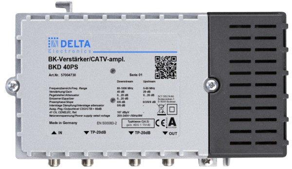 BKD 40 PS C(4.3) Verstärker 1GHz 39dB, RW 65MHz 29dB, Pegelsteller
