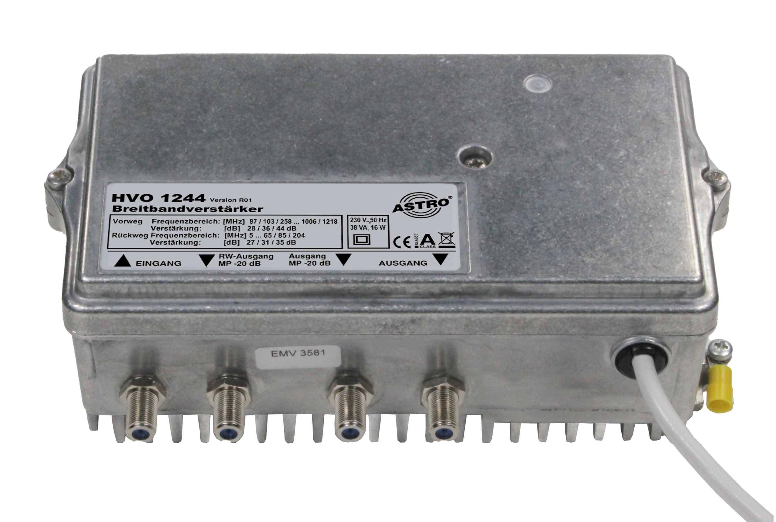 HVO 1244, 1,2GHz, (Potis) Breitbandverstärker 28/36/40dB, RW bis zu 35dB