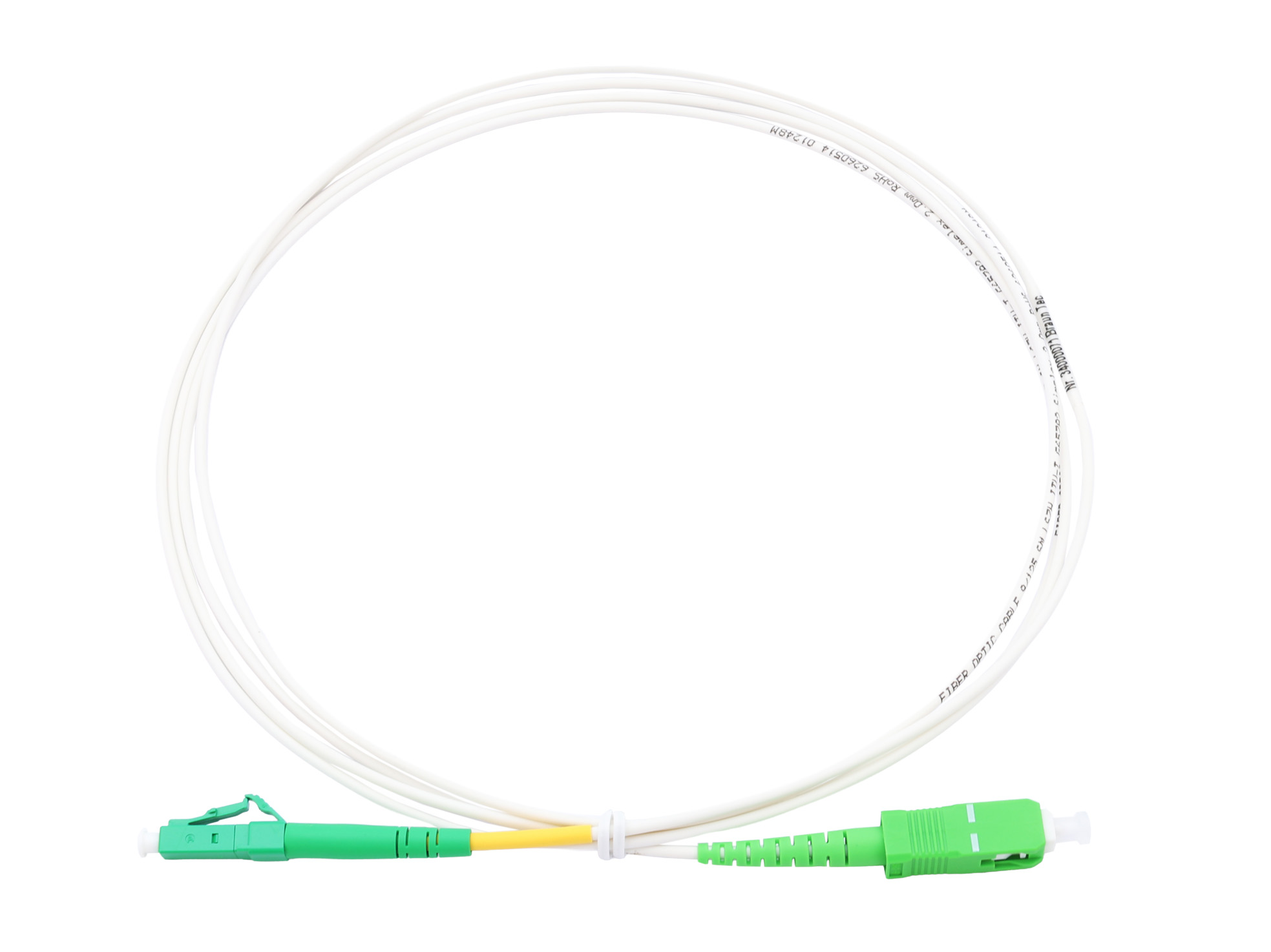 PCS-2,0m-LCA-SCA-2,0 Patchcord SX, 2,0m, LC/APC-SC/APC, weiß