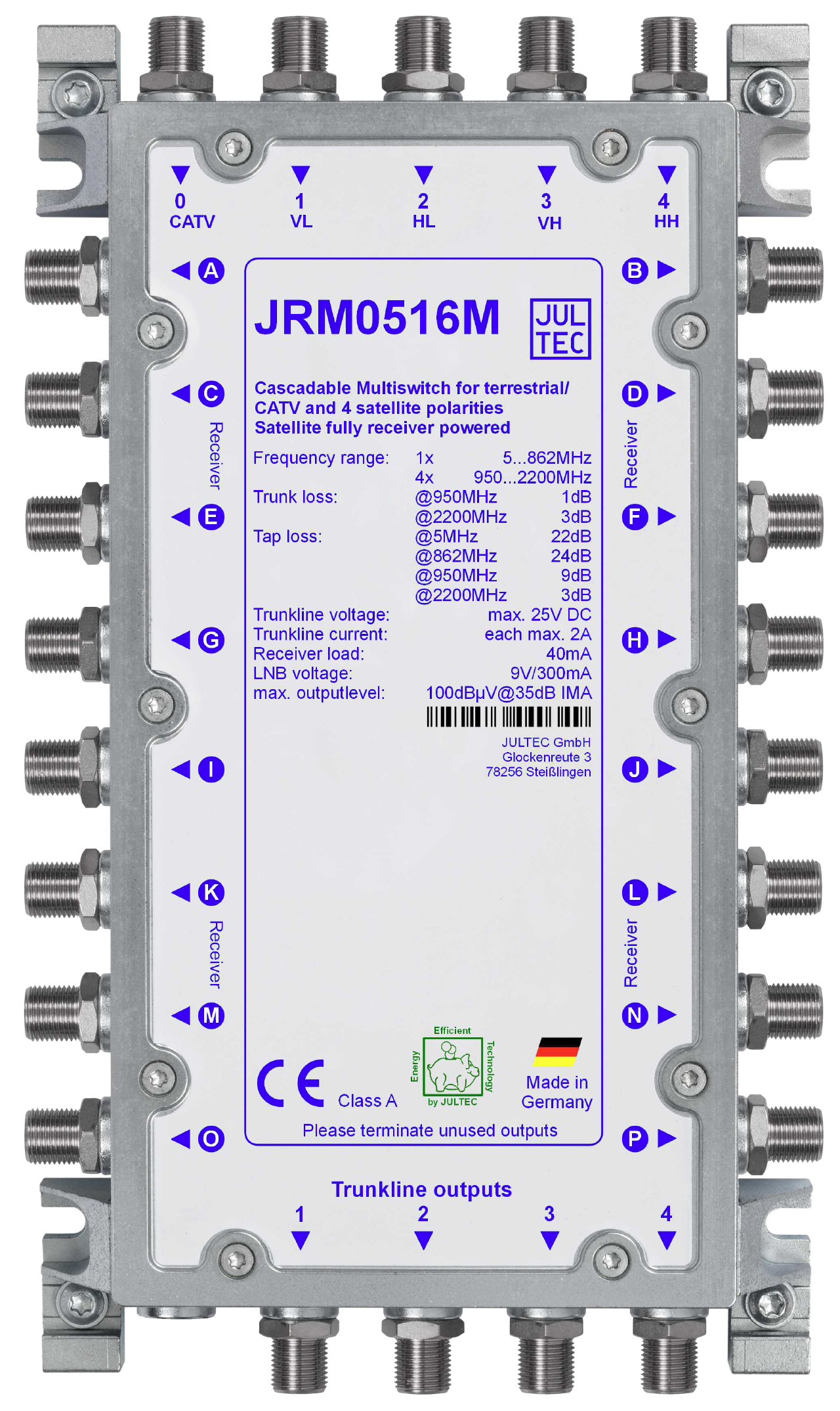 JRM0516M Multischalter 5x16, kaskadierbar,empfängergespeist
