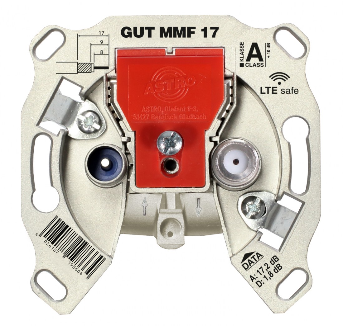 GUT MMF 17 Modem-Durchgangsdose, 2 Port, 5-1800MHz