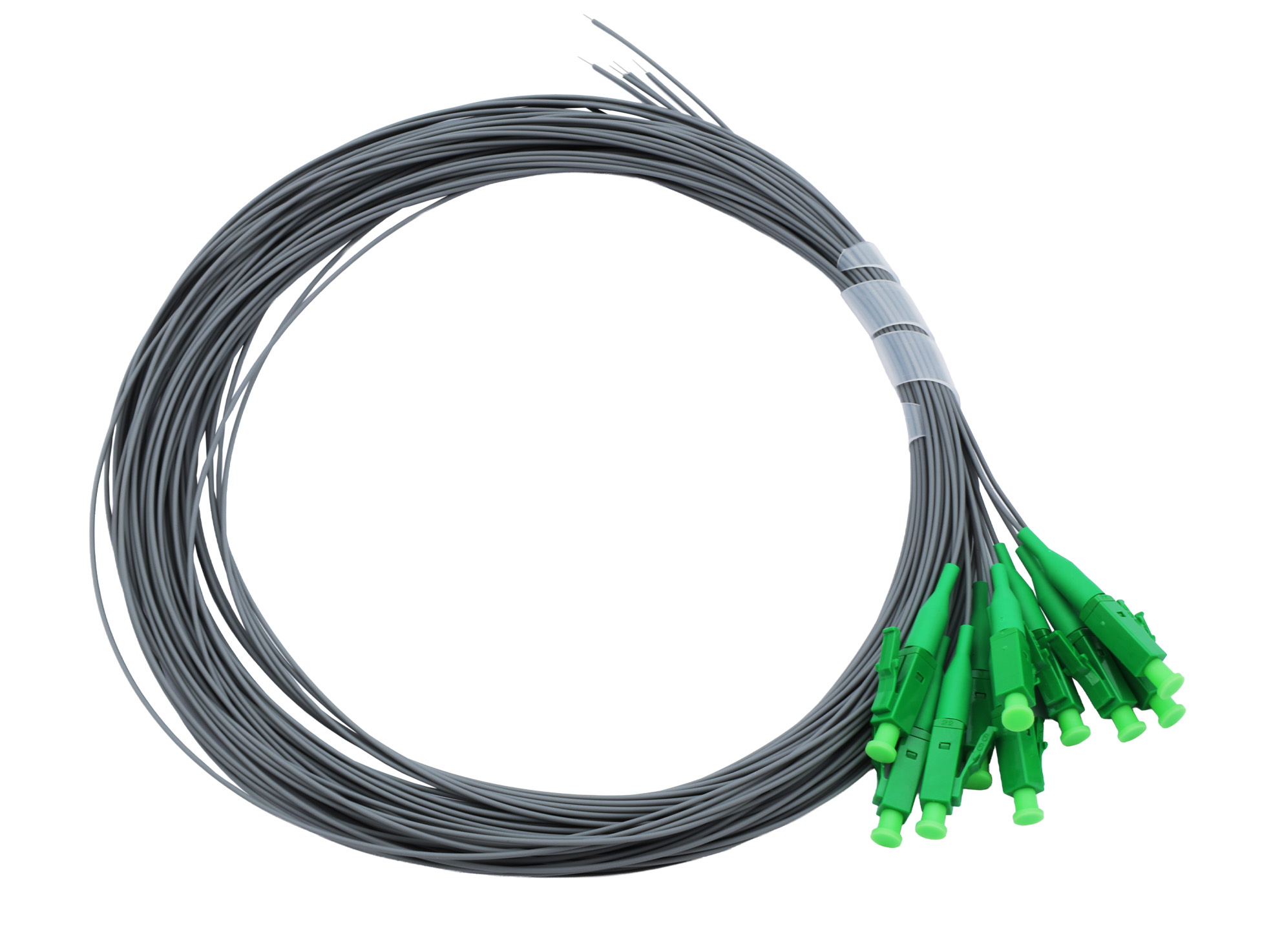 PT-LCA-gr LC/APC-Pigtail, grau, Faser G.657.A1, 2m