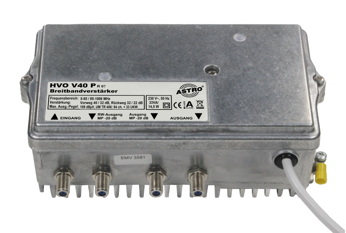 HVO V40 P, (Pads) Breitbandverstärker 32/40dB, RW 22/32dB