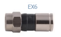 EX6-51/83 EX6 Comp Connector - RG6 (5,1) - NiTin