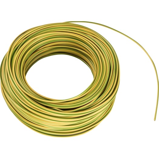 Erdungsleitung H07V-K 4,0mm² flexibel gn-ge 100m Ring, zzgl. Cu-Zuschlag