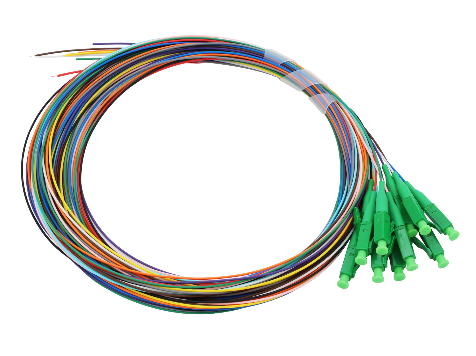 PTK-LCA-12DIN LC/APC Pigtailsatz 12-farbig, DIN-Farbcode, G657A1