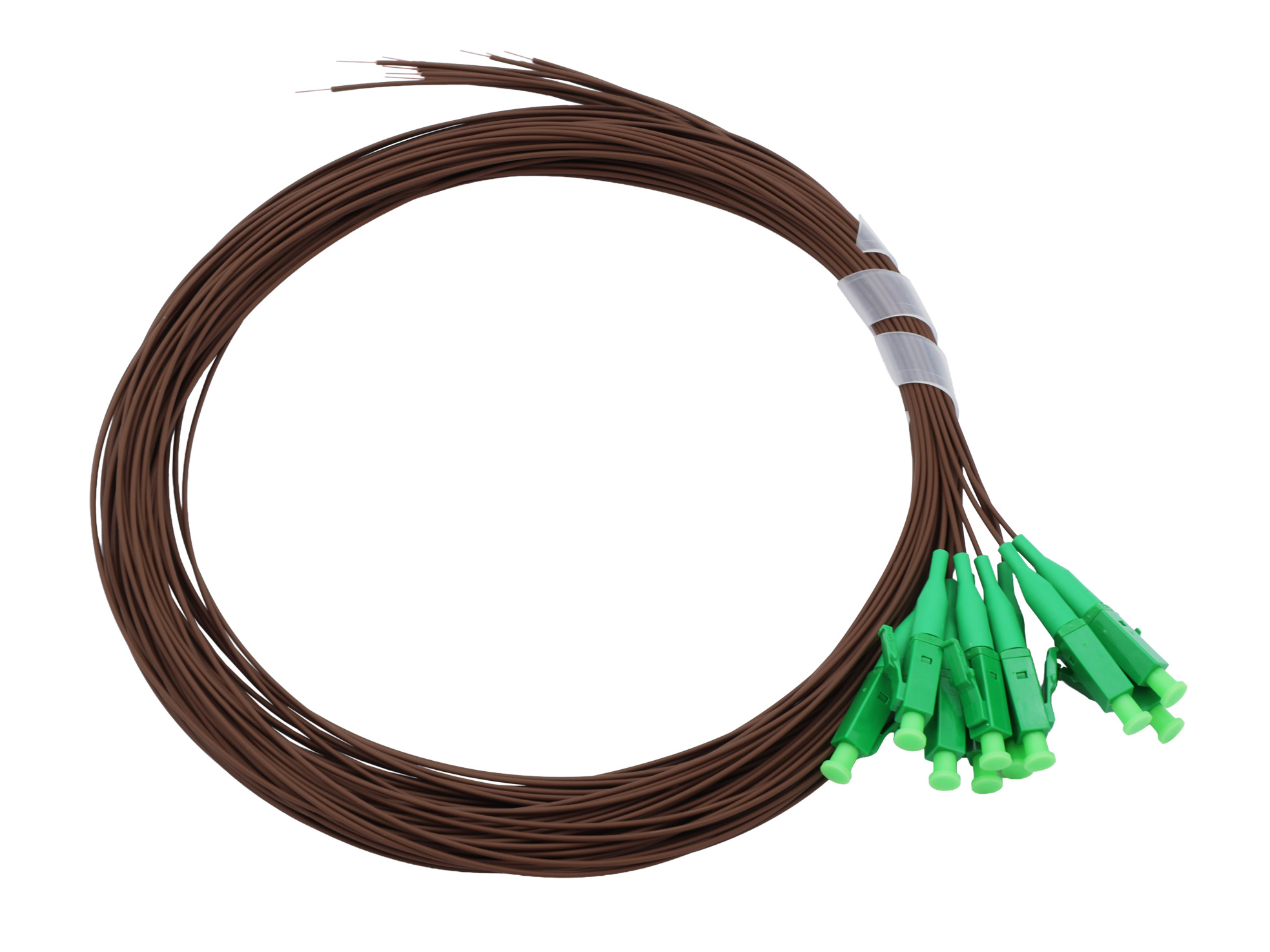 PT-LCA-br LC/APC-Pigtail, braun, Faser G.657.A1, 2m