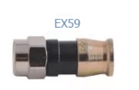 EX59-39/79 EX59 Comp Connector - RG59 (3,9) - NiTin