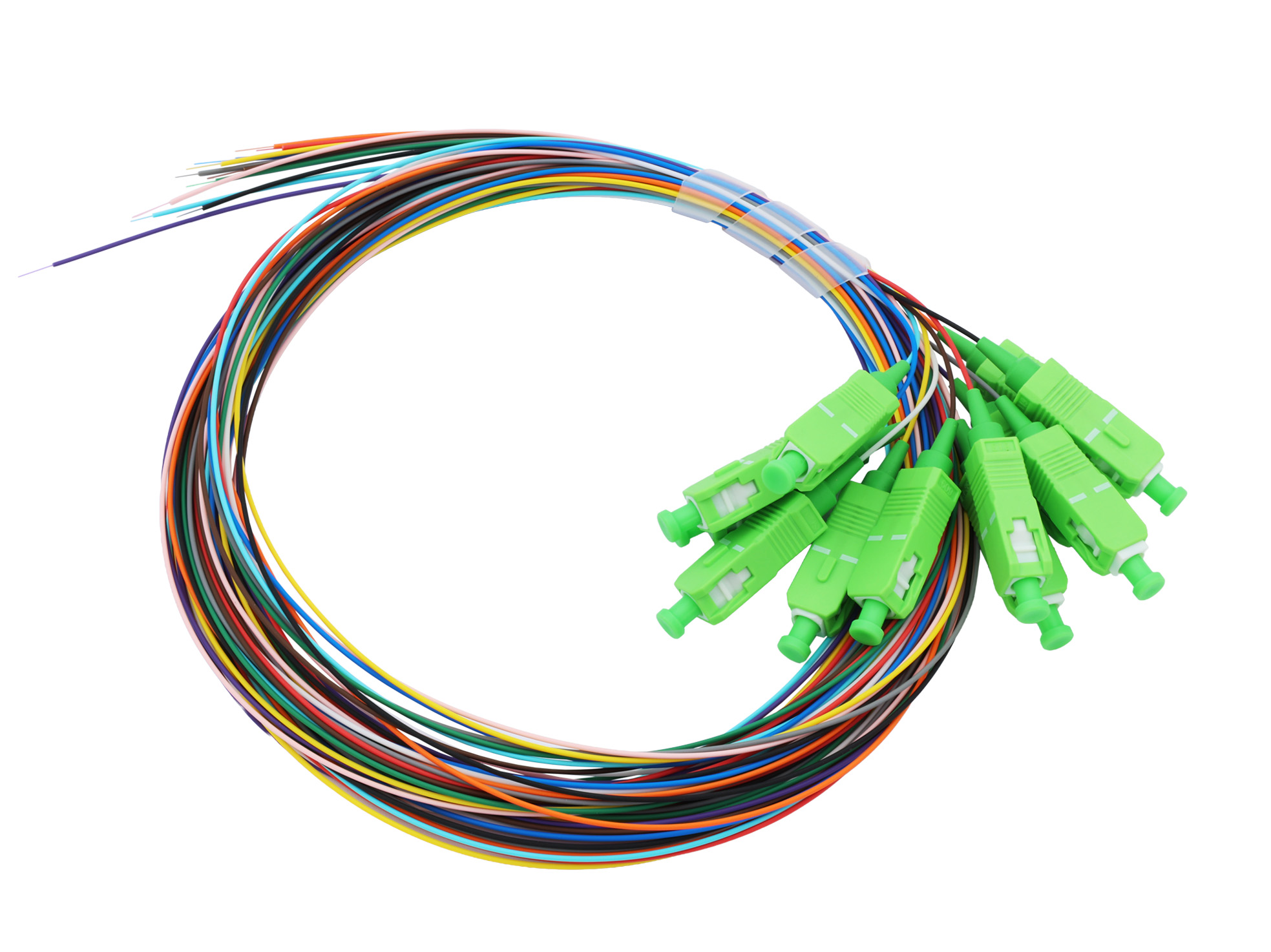 PTK-SCA-12DIN SC/APC Pigtailsatz 12-farbig, DIN-Farbcode, G657A1