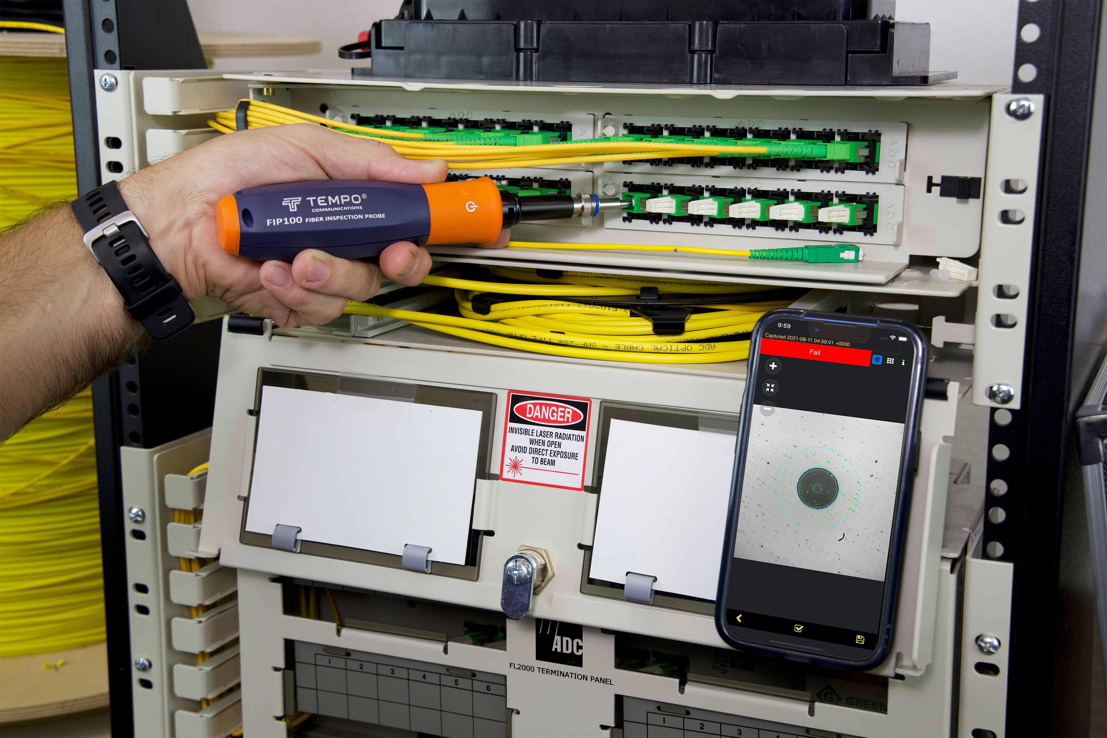 FIP100 KIT SC/APC WLAN LWL-Video-Mikroskop