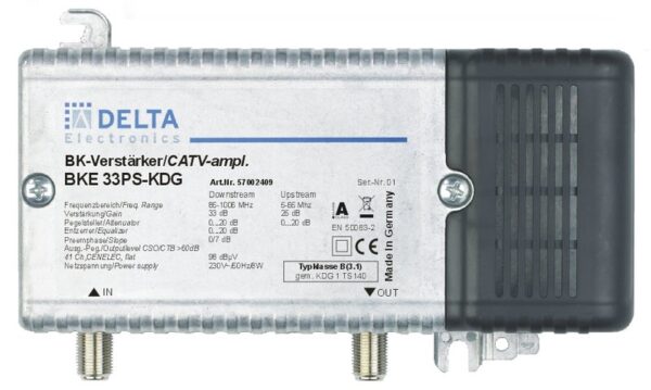 BKE 33 PS-KDG B(3.1) Verstärker 1GHz 33dB, RW 65MHz 23dB, Pegelsteller