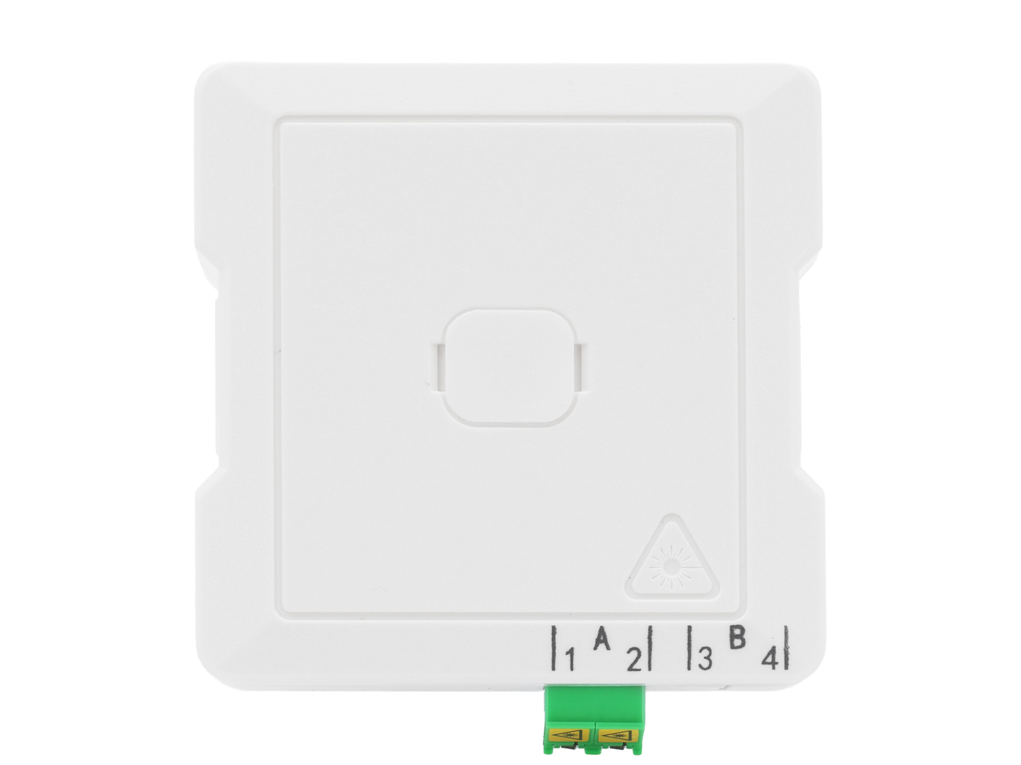 EWO-F10-LCA-1DX Gf-ADo mit 1x LC/APC-DX-Kupplung, ohne Pigtails