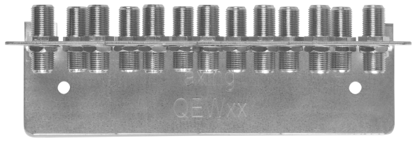 QEW 13-50 Erdungswinkelschiene 13-fach m. 13x Doppel-F-Buche