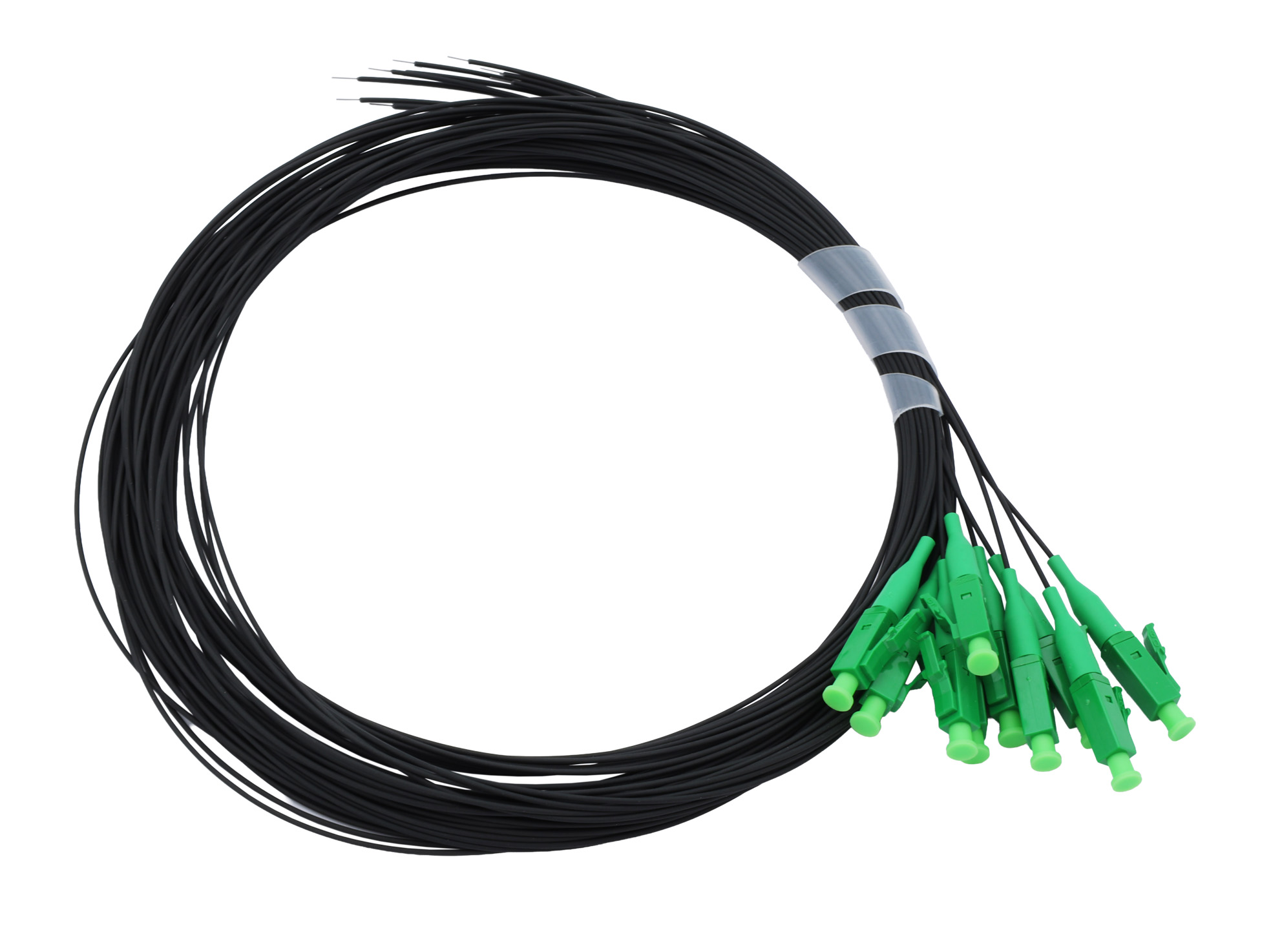 PT-LCA-sw LC/APC-Pigtail, schwarz, Faser G.657.A1, 2m