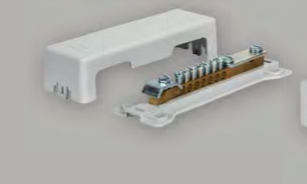Potentialausgleichsschiene 7x2,5-25mm², einreihig mit Abdeckhaube