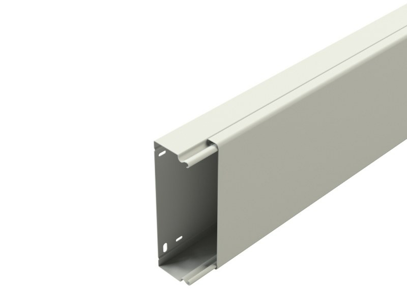 LLK 60.060 R LFK-Kanal Unterteil+Deckel (VPE: 12m) Leitungsschutzkanal 60x60x2000 mm, Stahl, reinweiß